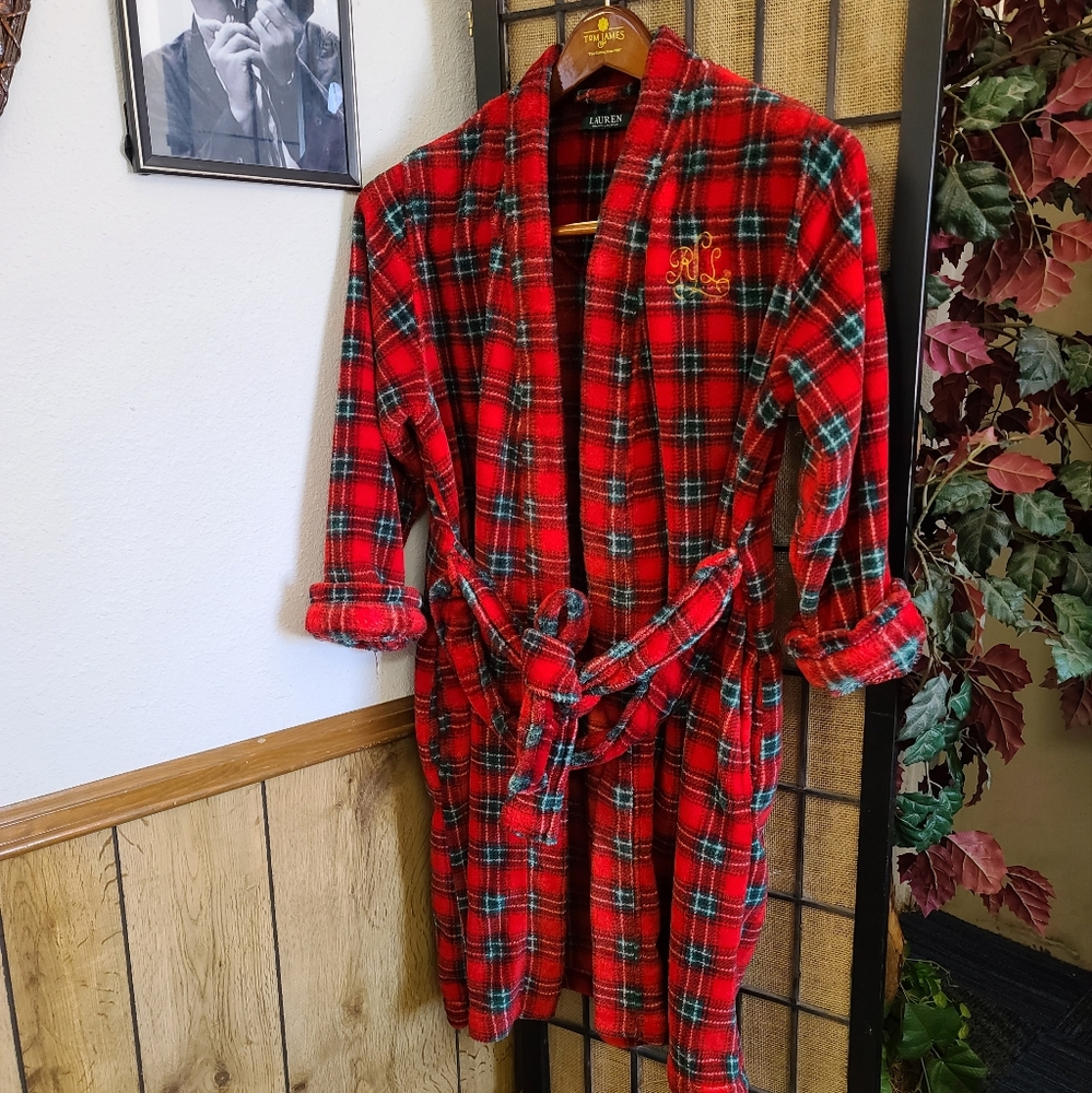 Lauren Ralph Lauren Medium Christmas Plaid Robe